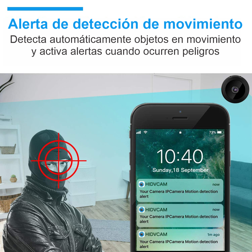 SPYGUARDIAN - Mini Cámara WiFi Full HD